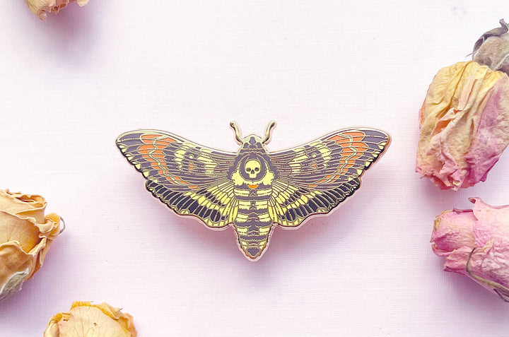 Death's Head Hawkmoth (Acherontia lachesis) Enamel Pin