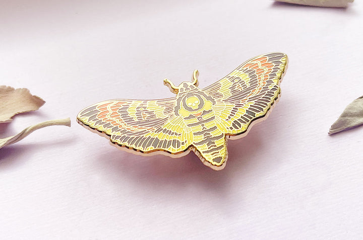 Death's Head Hawkmoth (Acherontia lachesis) Enamel Pin