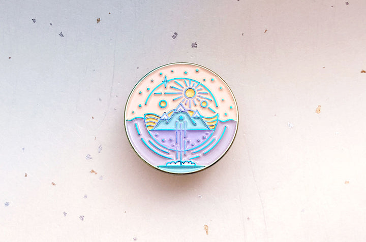 Different Worlds Enamel Pin