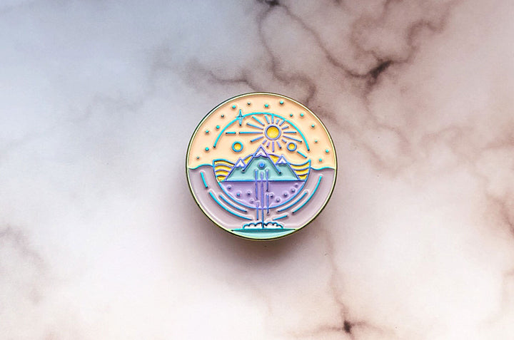 Different Worlds Enamel Pin
