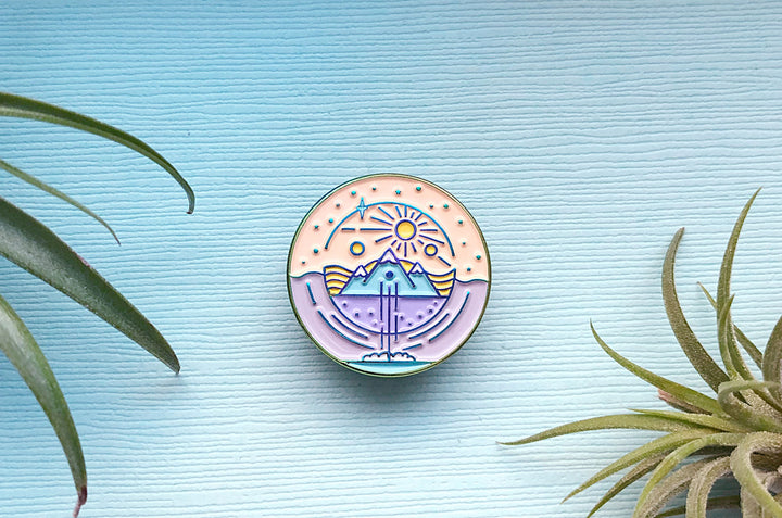 Different Worlds Enamel Pin
