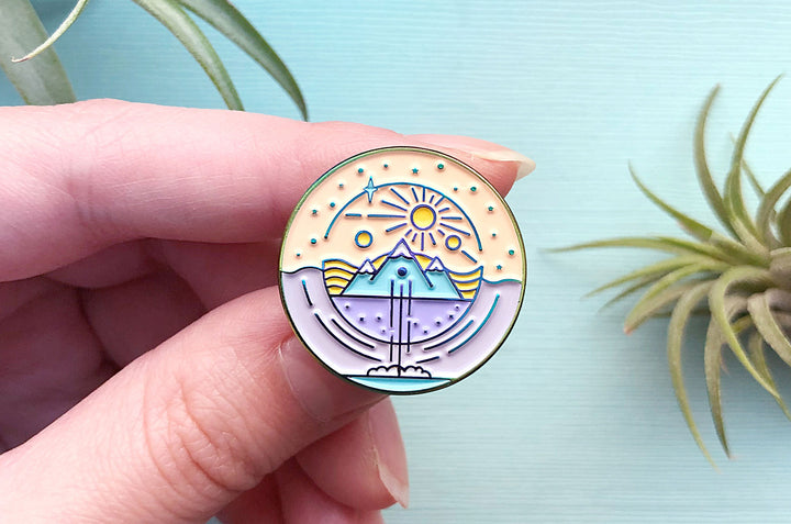 Different Worlds Enamel Pin