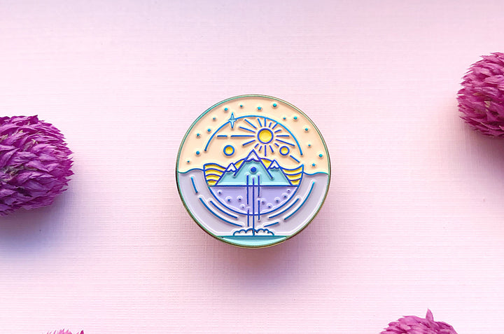 Different Worlds Enamel Pin