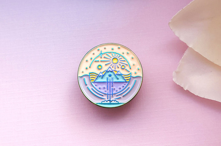 Different Worlds Enamel Pin