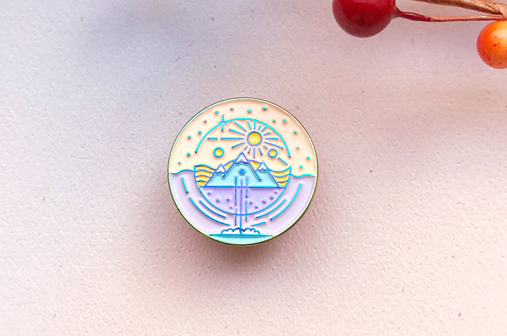 Different Worlds Enamel Pin