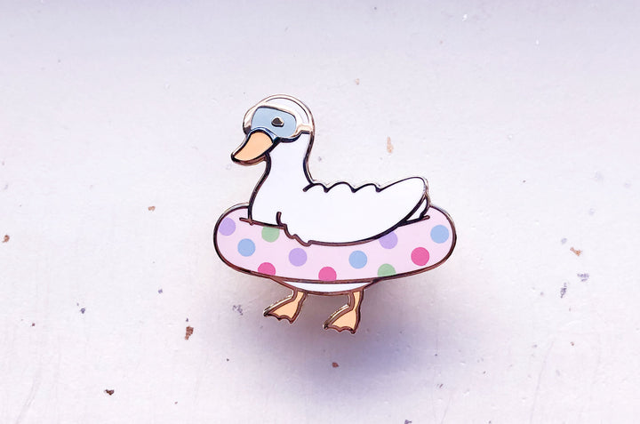 Duck Swimmer Enamel Pin