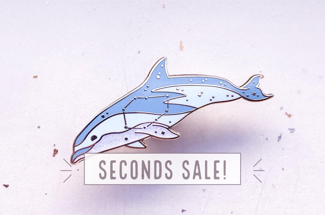 Vela Constellation Dusky Dolphin Enamel Pin (Seconds)