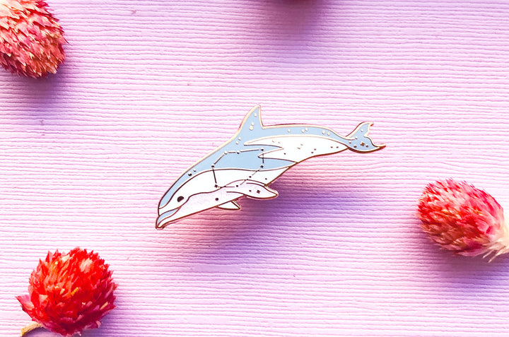 Vela Constellation Dusky Dolphin Pin