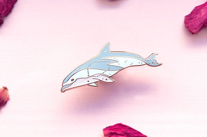 Vela Constellation Dusky Dolphin Pin