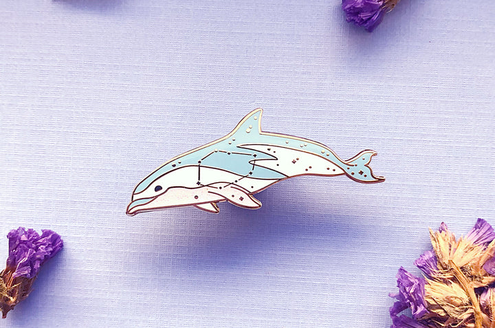 Vela Constellation Dusky Dolphin Pin