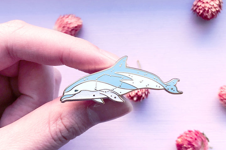 Vela Constellation Dusky Dolphin Pin