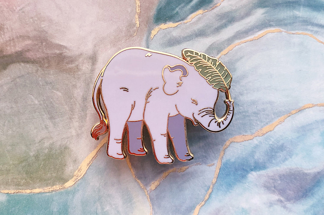 Baby Asian Elephant Enamel Pin
