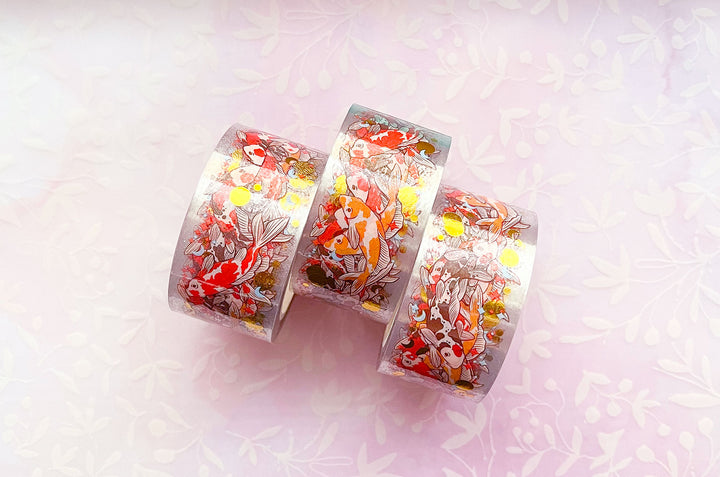 Fancy Koi Gold Foil Clear PET Tape