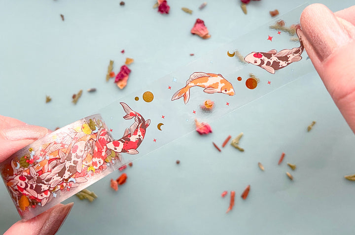 Fancy Koi Gold Foil Clear PET Tape