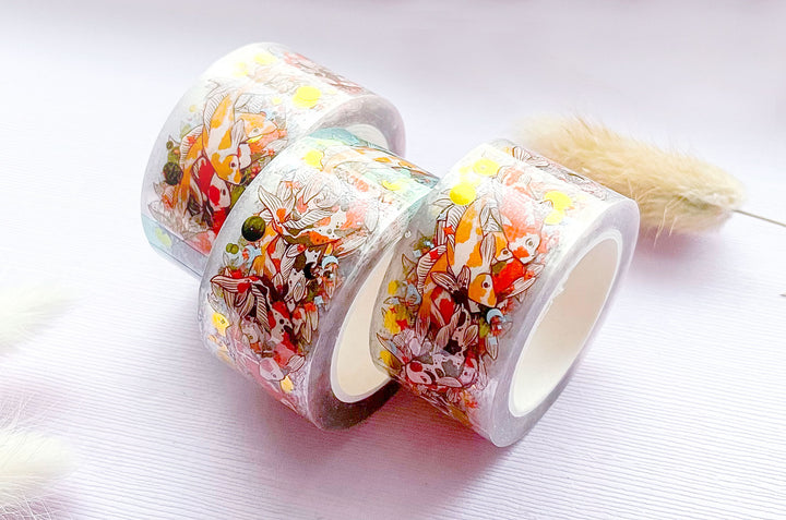 Fancy Koi Gold Foil Clear PET Tape