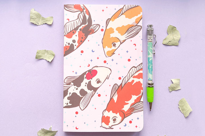 Starry Koi Dotted Grid Notebook