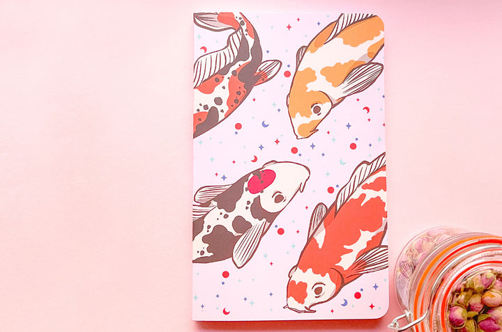 Starry Koi Dotted Grid Notebook