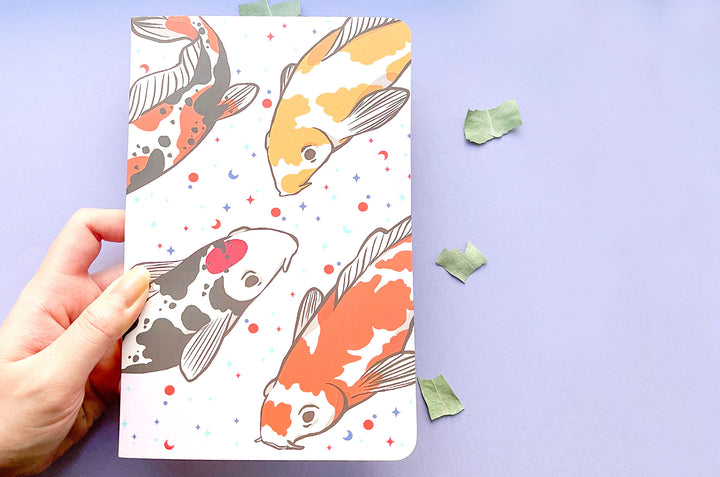 Starry Koi Dotted Grid Notebook