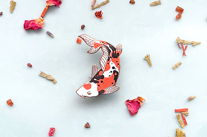 Doitsu Sanke Koi Enamel Pin