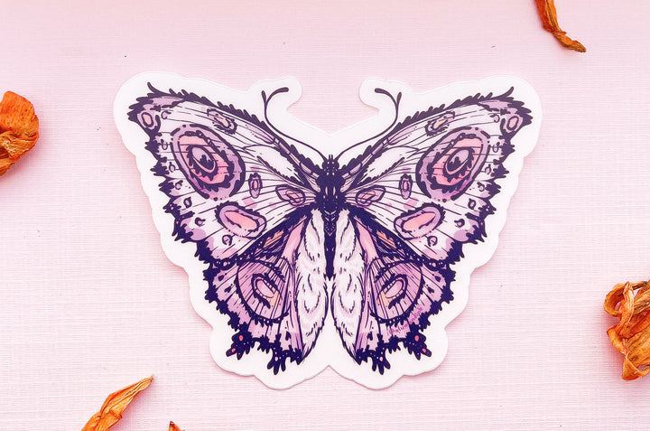 Fantasy Butterfly Clear Vinyl Sticker
