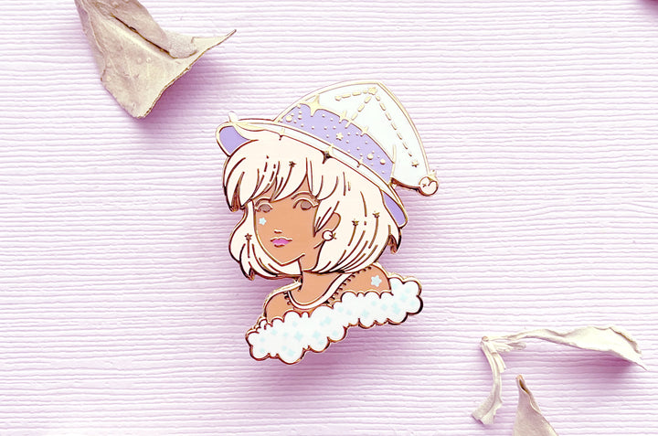 February Witch Amethyst Enamel Pin