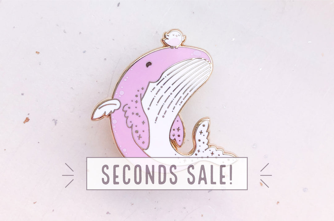 Flying Whale Enamel Pin (Seconds)