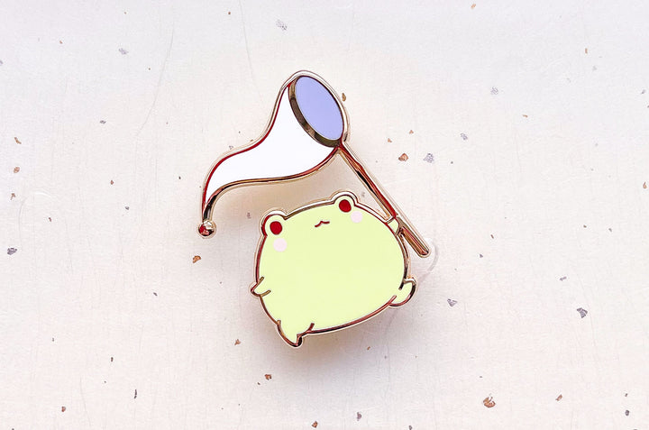 Gogo and Butterfly Net Enamel Pin