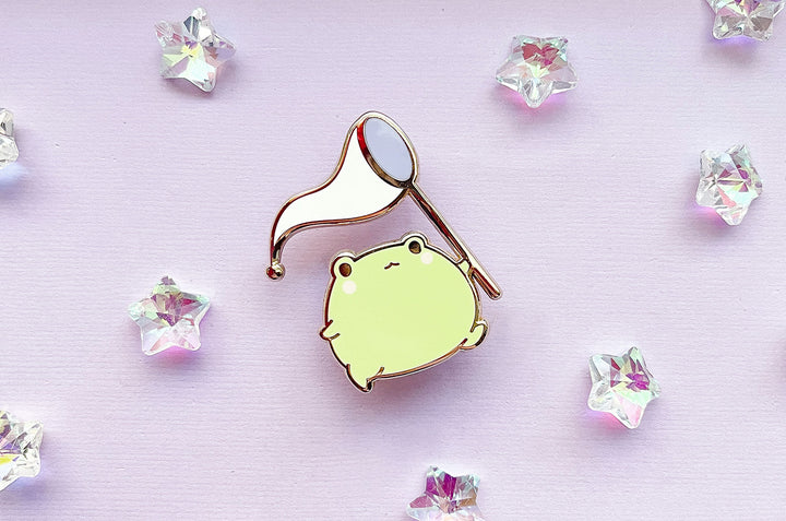 Gogo and Butterfly Net Enamel Pin