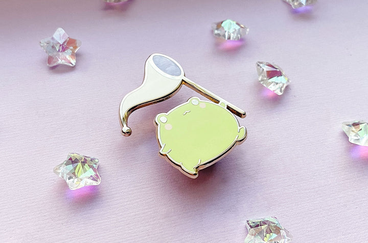 Gogo and Butterfly Net Enamel Pin