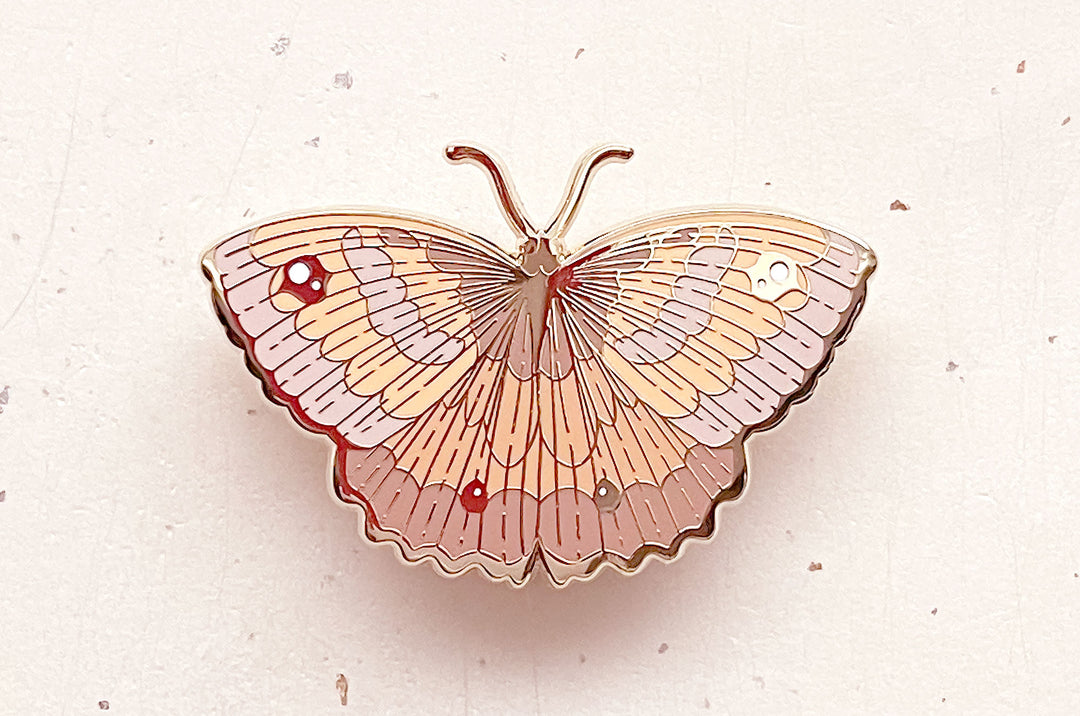 Gatekeeper Butterfly (Pyronia tithonus) Enamel Pin