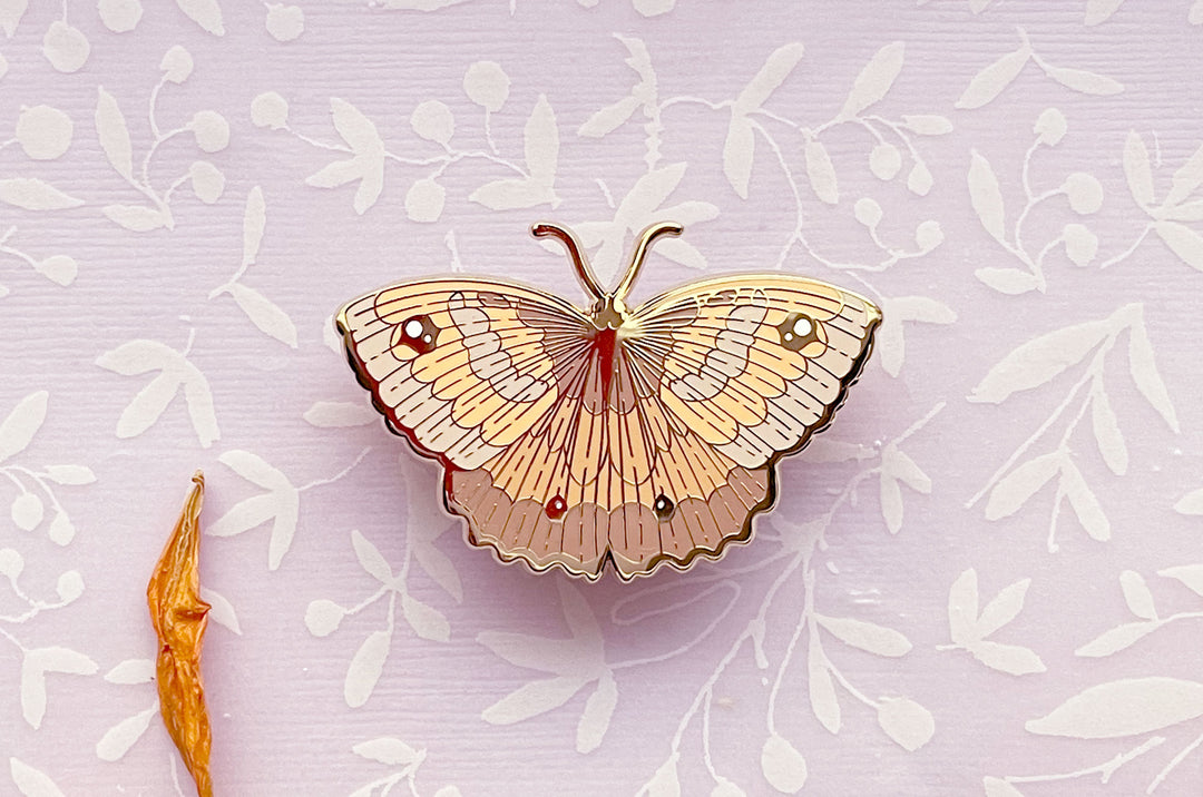 Gatekeeper Butterfly (Pyronia tithonus) Enamel Pin