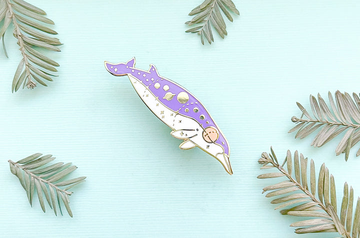 Gray's Beaked Whale (Solar System) Enamel Pin
