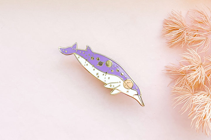 Gray's Beaked Whale (Solar System) Enamel Pin