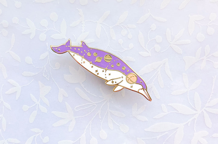 Gray's Beaked Whale (Solar System) Enamel Pin