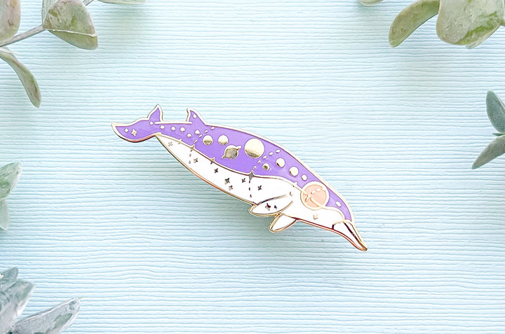 Gray's Beaked Whale (Solar System) Enamel Pin