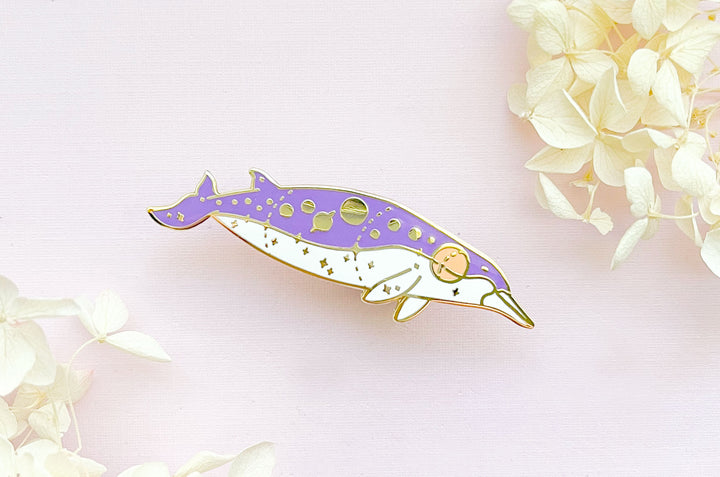 Gray's Beaked Whale (Solar System) Enamel Pin