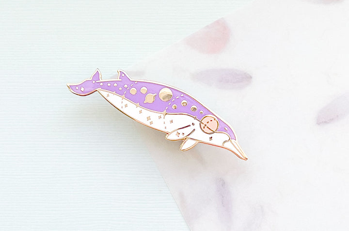 Gray's Beaked Whale (Solar System) Enamel Pin