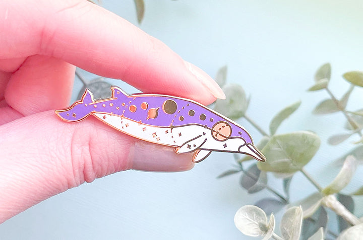 Gray's Beaked Whale (Solar System) Enamel Pin
