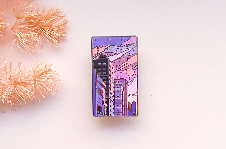 Halcyon Sunset Retrowave Enamel Pin