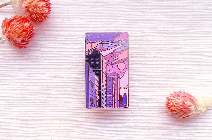Halcyon Sunset Retrowave Enamel Pin