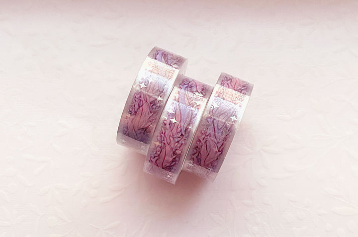 Humpback Whale Pod Silver Foil Clear PET Tape