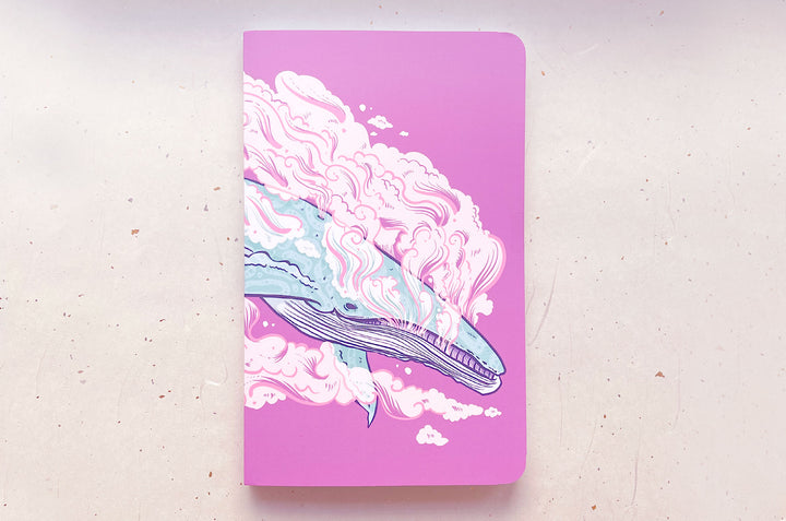 Steam Humpback Whale Dotted Grid Notebook