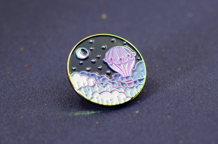 Balloon and Moon Pin