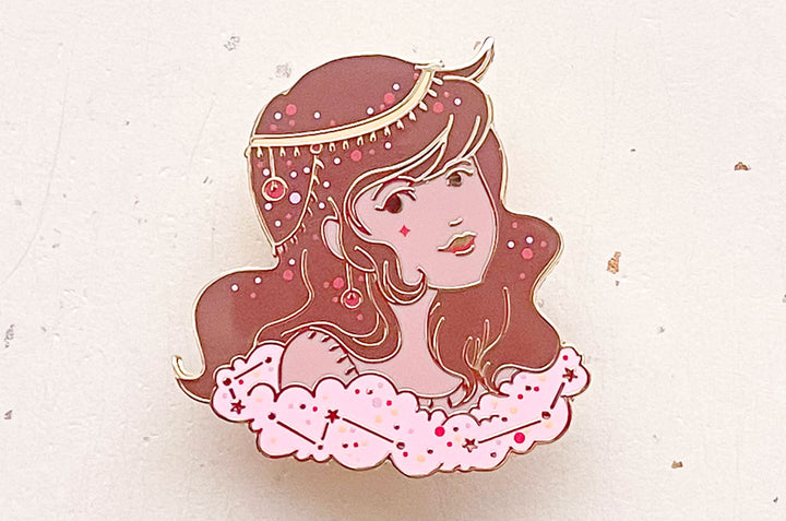 July Witch Ruby Enamel Pin