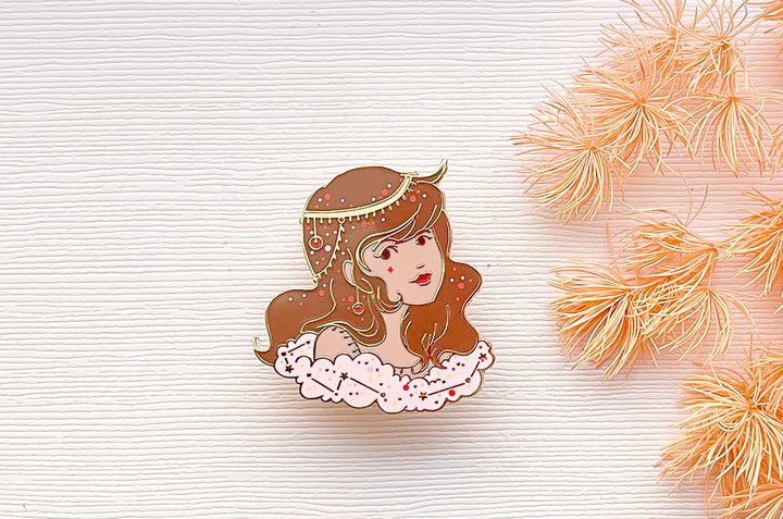 July Witch Ruby Enamel Pin