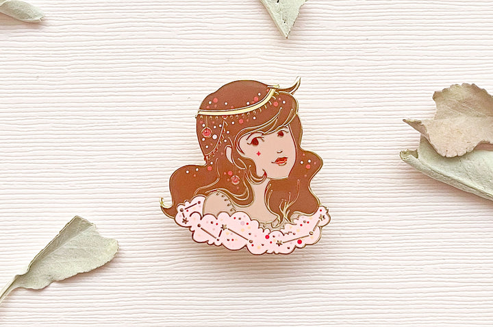 July Witch Ruby Enamel Pin