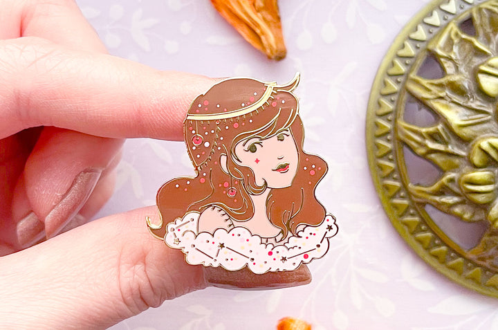 July Witch Ruby Enamel Pin