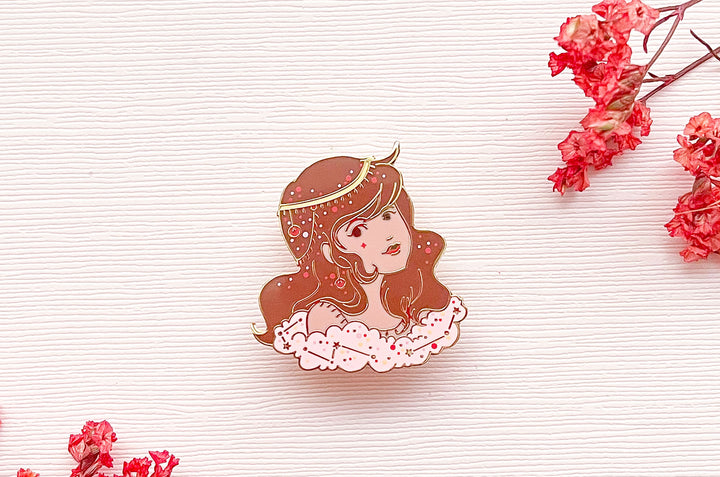 July Witch Ruby Enamel Pin