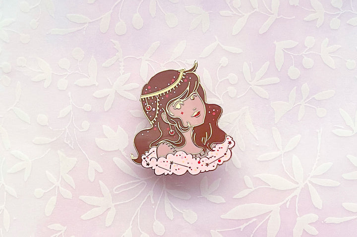 July Witch Ruby Enamel Pin