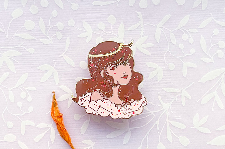 July Witch Ruby Enamel Pin